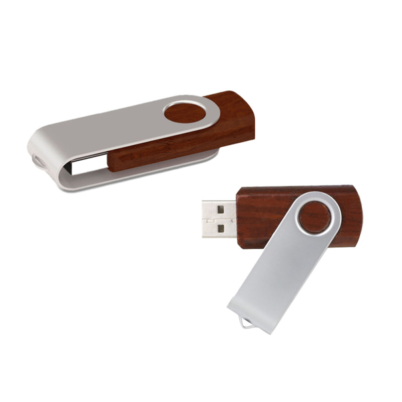 32 GB Ahşap Döner Kapaklı USB Bellek