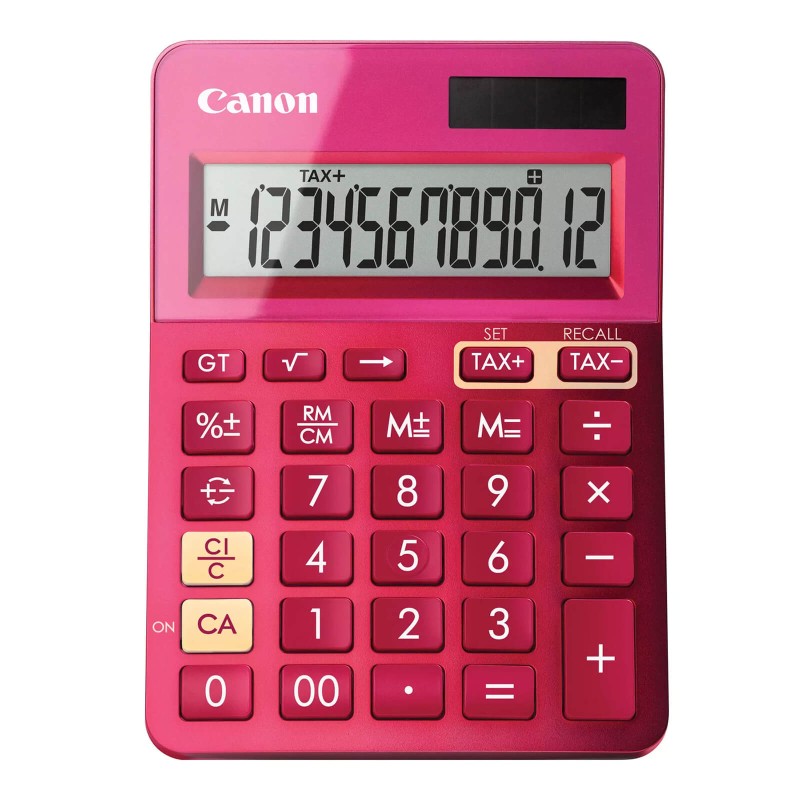 CANON LS-123K-MPK 12 Hane Masa Üstü Hesap Makinesi Pembe