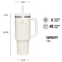 Stanley Quencher Pipetli Termos Bardak 1.18 Lt - Krem