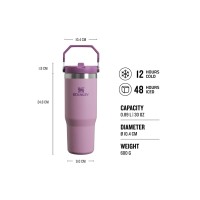 Stanley The IceFlow Flip Straw Pipetli Termos 0,88 LT - Lilac (Lila) 