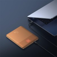 Baseus Blade2 Dizüstü Bilgisayar Notebook için 65W 12.000 mAh Dijital Ekranlı PD Powerbank, Turuncu