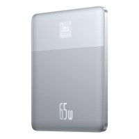 Baseus Blade2 Dizüstü Bilgisayar Notebook için 65W 12.000 mAh Dijital Ekranlı PD Powerbank, Gümüş