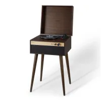 Crosley Jasper Walnut Bluetooth Alıcılı Ayaklı Müzik Pikap Kahverengi