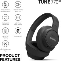 JBL Tune770 BT NC Wireless Kulaklık, ANC, CT, OE - Siyah