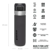 Stanley The Quick-Flip Water Bottle .7L / 24oz Termos - Charcoal