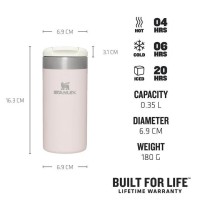 Stanley The Aerolight Transit Mug Rose Quartz Metallic 0.35L