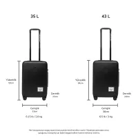 Herschel Heritage Hardshell Darbeye Dayanıklı Tekerlekli Kabin Boy Valiz 35 L
