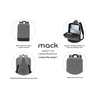 MACK MCC-606 15.6 UNICITY 3.0 Notebook Sırt Çantası Gri