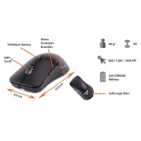 IŞIKLI KABLOSUZ MOUSE M10