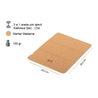 MANTAR KABLOSUZ SARJ MOUSEPAD W100