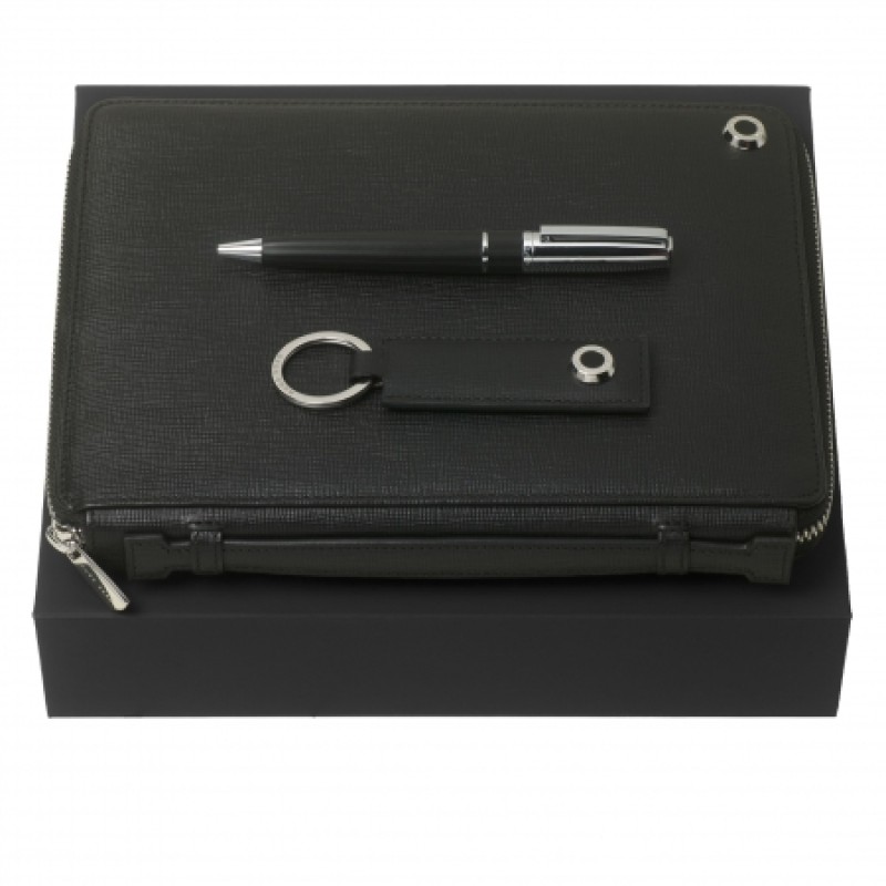 HUGO BOSS Organizer + Pen + Key Chain Set No:5