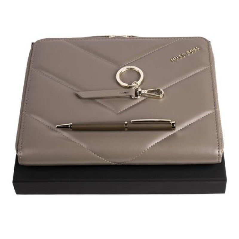 HUGO BOSS Organizer + Pen + Keychain Set No:2