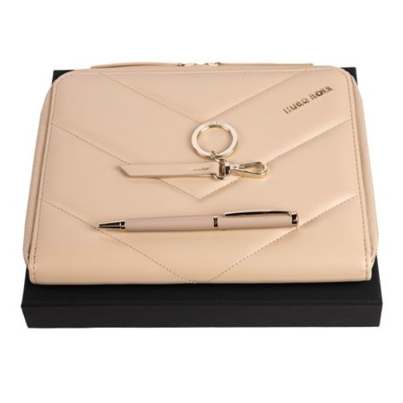 HUGO BOSS Organizer + Pen + Keychain Set No:3