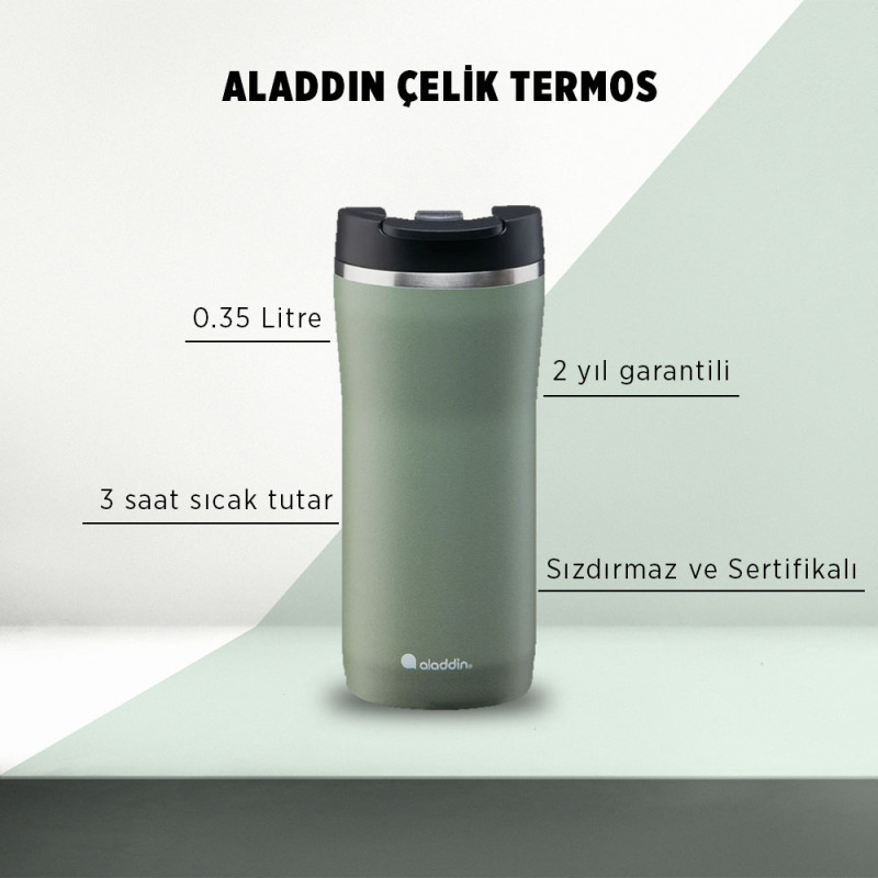 Aladdin Mocca Thermavac Leak-Lock™ Çelik Termos Bardak 0,35 LT