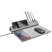 Foldable Wireless Charger, Mouse Pad, Phone Holder and Pen Holder