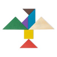 Ahşap Renkli Tangram Seti