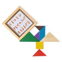 Ahşap Renkli Tangram Seti