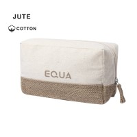 Jute + Canvas Cosmetic Bag