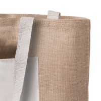 Jute + Canvas Beach Bag