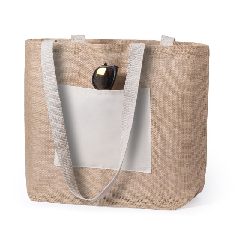 Jute + Canvas Beach Bag